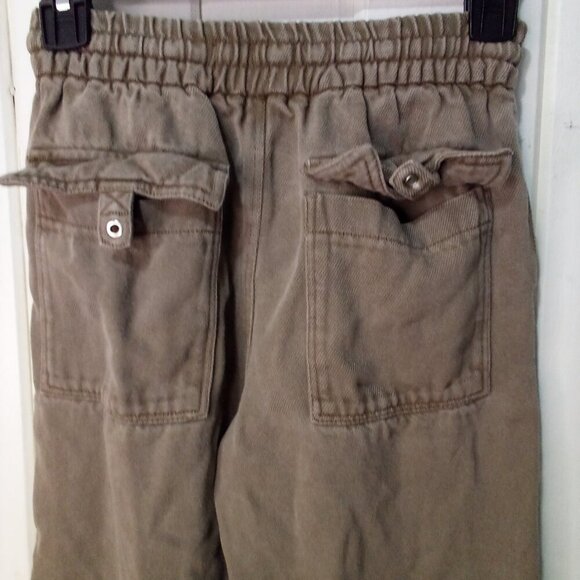 Zara Pants Girls 9 (134) Casual Elastic Drawstring Straight Brown - Picture 14 of 16